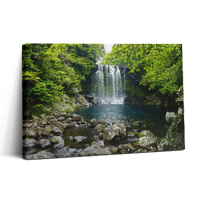 Tablou canvas 30x20 Cascadă și râu printre copaci