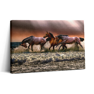 Tablou canvas 30x20 Caii au căzut în apă