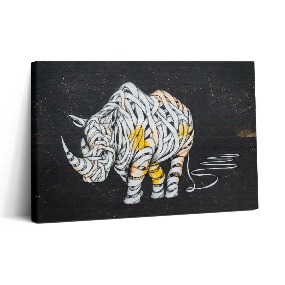Tablou canvas 30x20 Vedere abstractă a rinocerului și a echipei