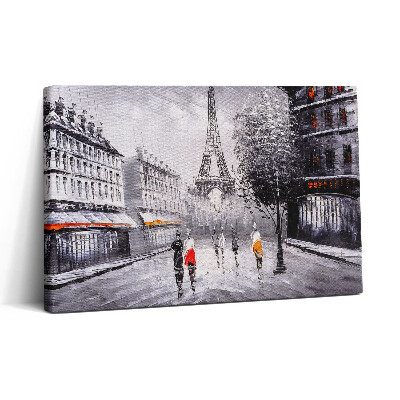 Tablou canvas 30x20 Vedere de stradă a Turnului Eiffel din Paris