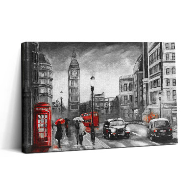 Tablou canvas 30x20 Vedere a străzii din Londra și a Big Ben-ului