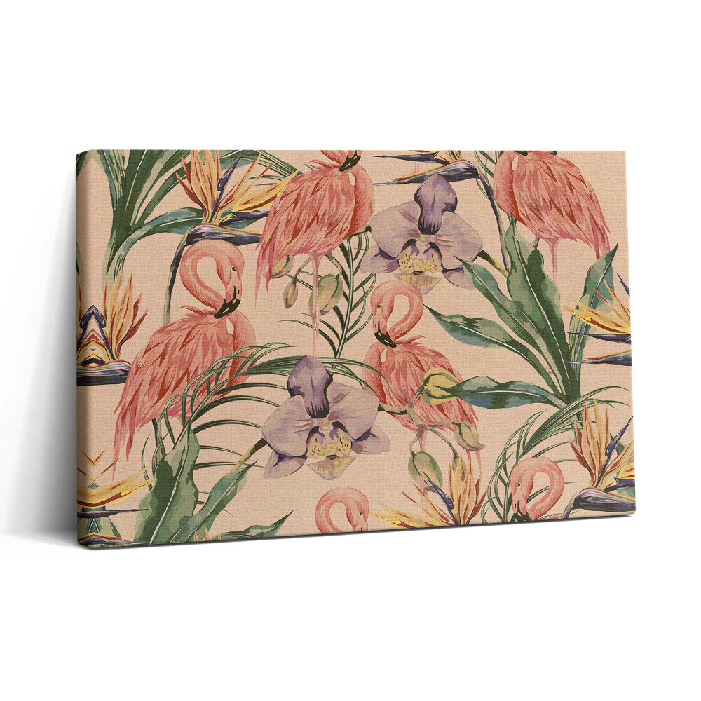 Tablou canvas 30x20 Flori tropicale în stil boho