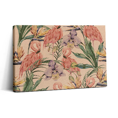 Tablou canvas 30x20 Flori tropicale în stil boho