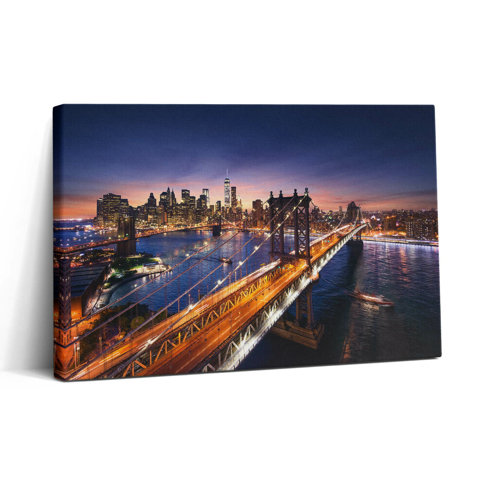 Tablou canvas 30x20 New York - apus de soare peste Manhattan