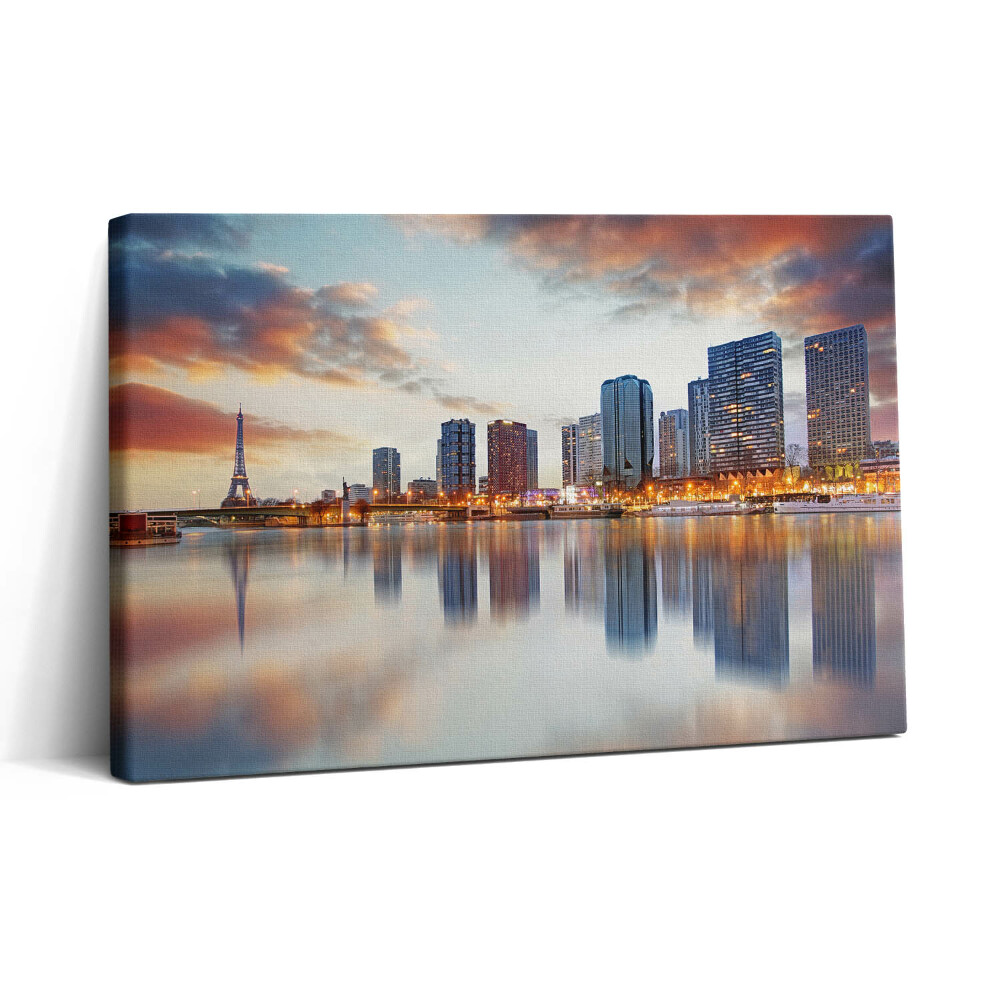 Tablou canvas 30x20 Panoramă a Parisului cu Turnul Eiffel