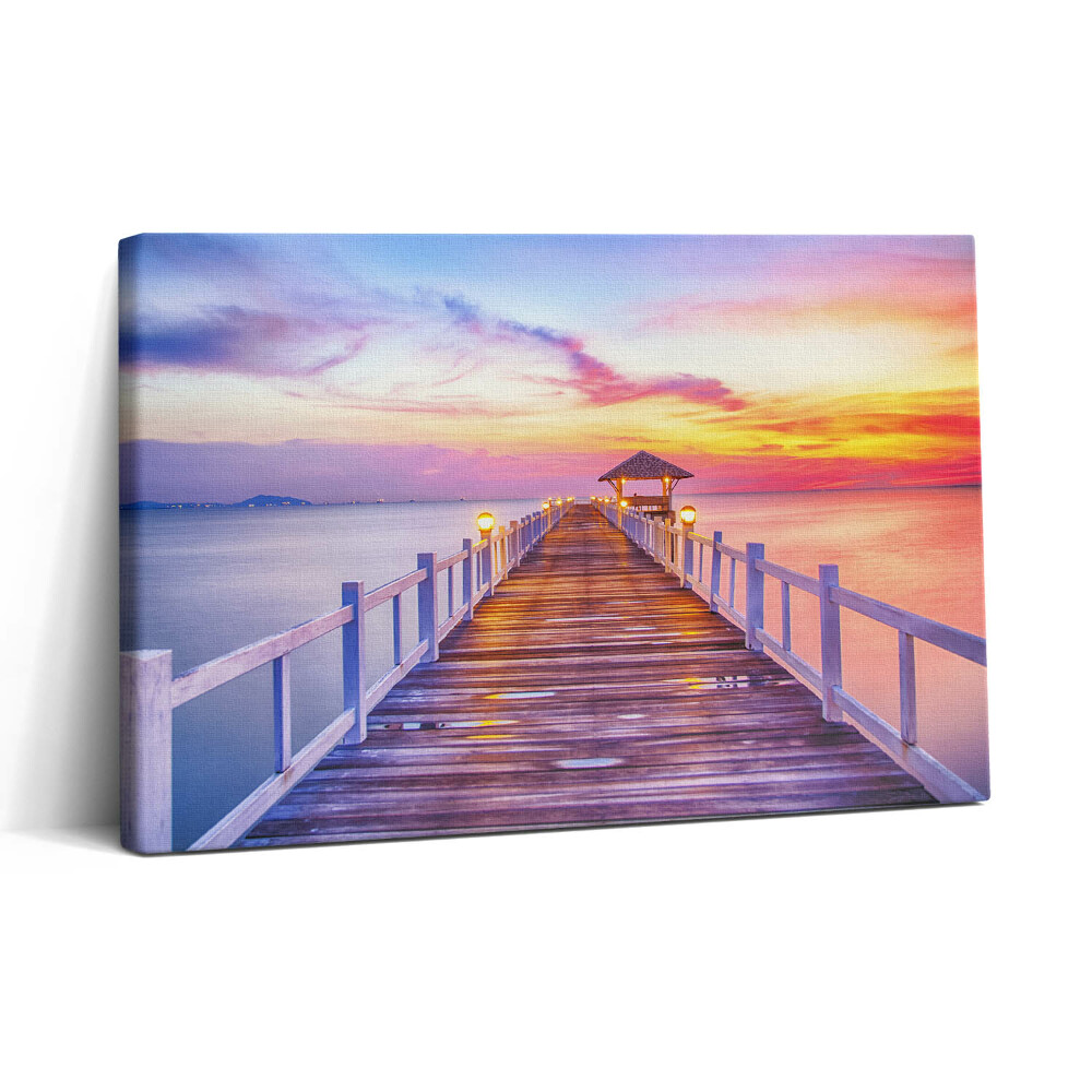 Tablou canvas 30x20 Podul împădurit din port