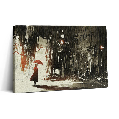 Tablou canvas 30x20 Femeie pictată cu umbrelă