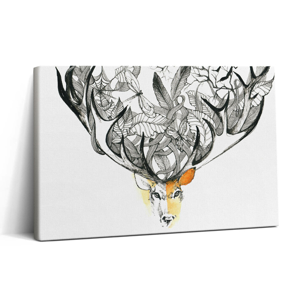 Tablou canvas 30x20 Ilustrație animală și naturală - cerb