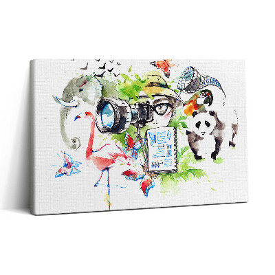 Tablou canvas 30x20 Acuarelă natură animală și zoolog