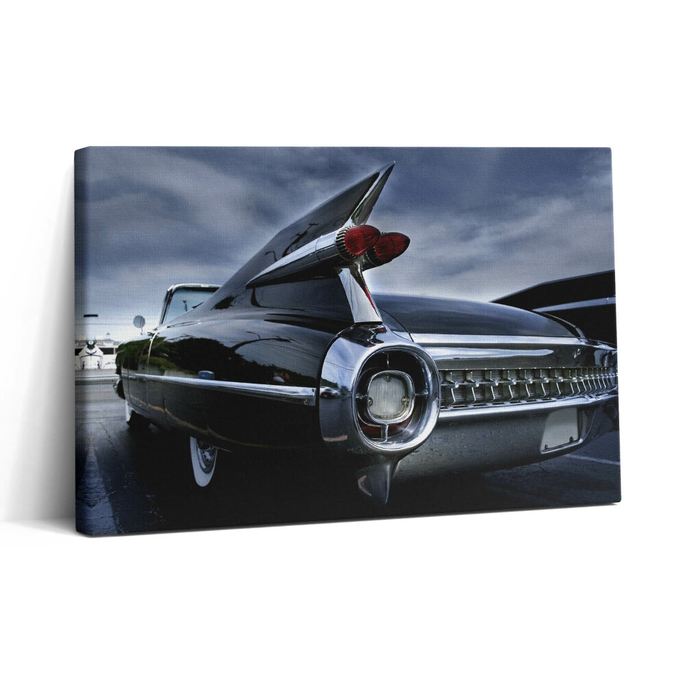 Tablou canvas 30x20 Mașină Cadillac neagră de epocă