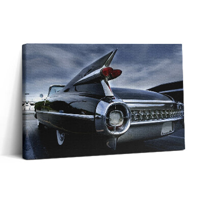 Tablou canvas 30x20 Mașină Cadillac neagră de epocă
