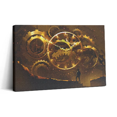 Tablou canvas 30x20 Ilustrație a unui mecanism de ceas de aur