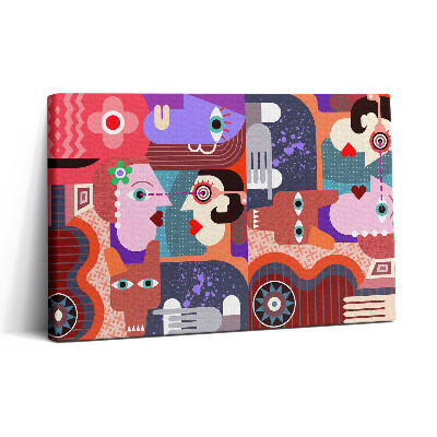 Tablou canvas 30x20 Fețe abstracte