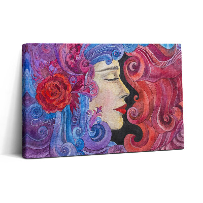 Tablou canvas 30x20 Artă - femeie pictată