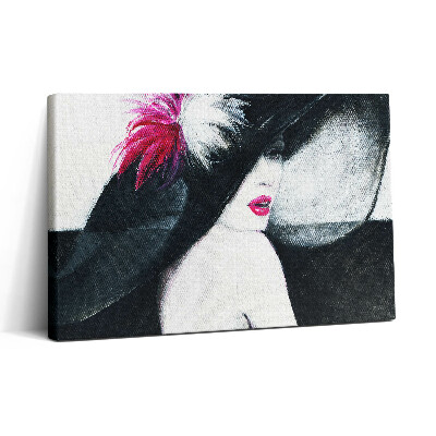 Tablou canvas 30x20 Portretul unei femei cu pălărie