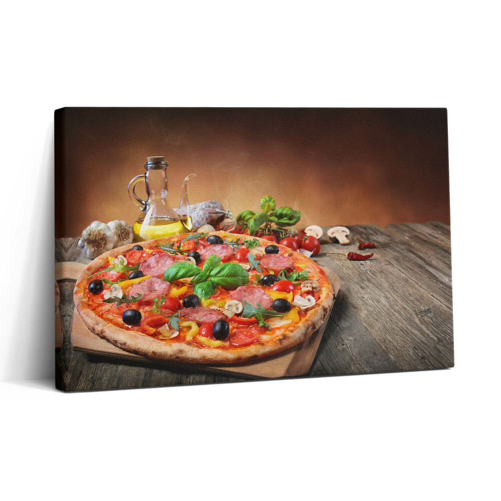 Tablou canvas 30x20 Pizza italiană cu ulei de măsline