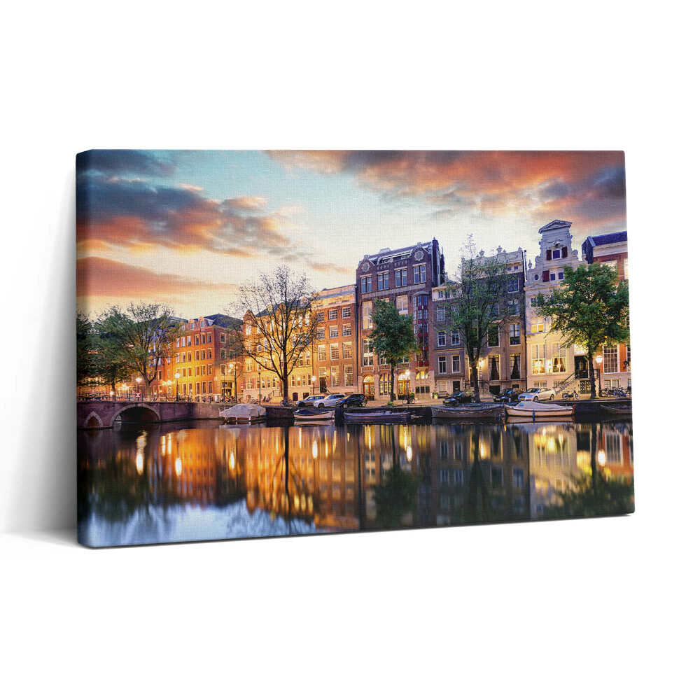 Tablou canvas 30x20 Case Amsterdam Olanda