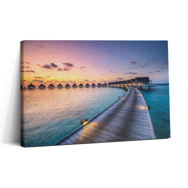 Tablou canvas 30x20 Apus de soare în Maldive