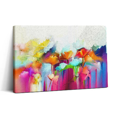 Tablou canvas 30x20 Pictură abstractă cu flori