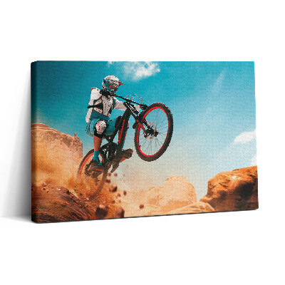 Tablou canvas 30x20 Mergând cu motocicleta în deșert