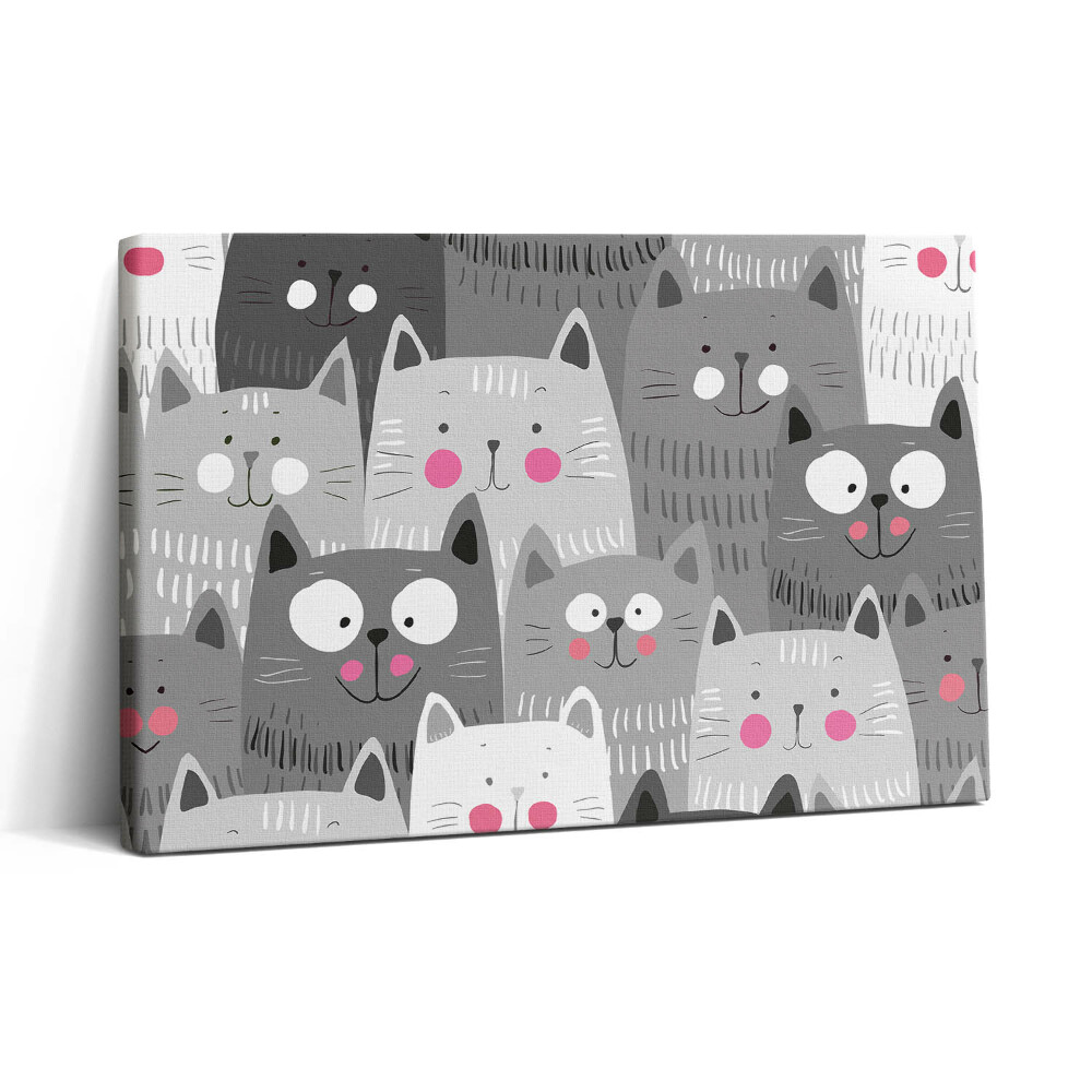 Tablou canvas 30x20 Model cu pisici