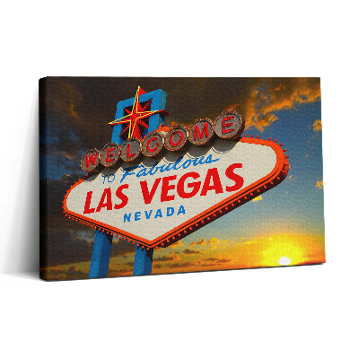 Tablou canvas 30x20 Semnul Las Vegas la apus