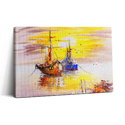 Tablou canvas 30x20 Bărci pictate