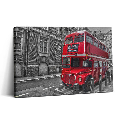 Tablou canvas 30x20 Autobuz roșu cu etaj