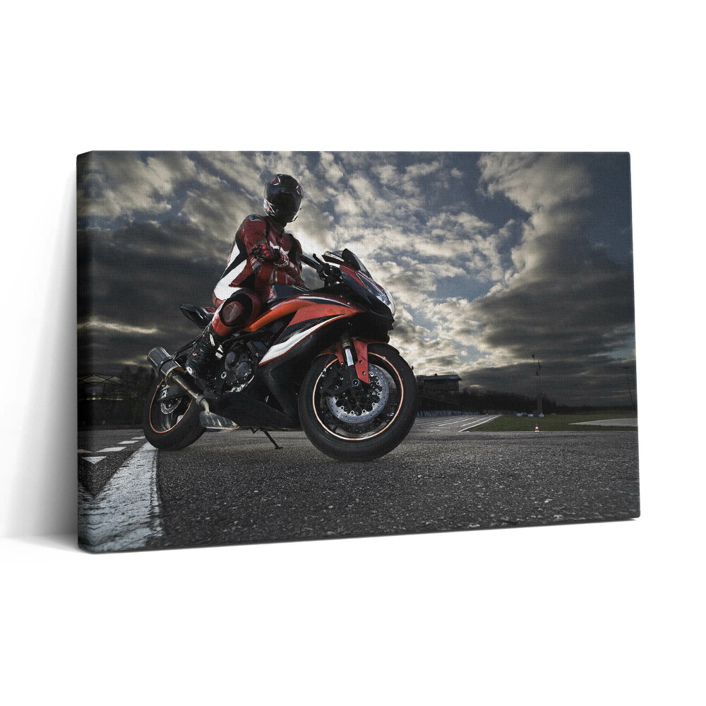Tablou canvas 30x20 Bărbat pe motocicletă