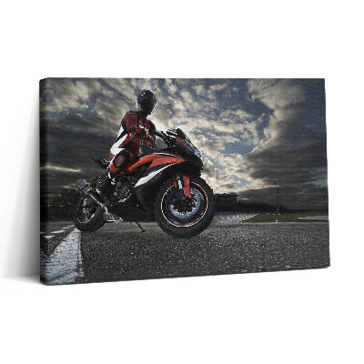 Tablou canvas 30x20 Bărbat pe motocicletă