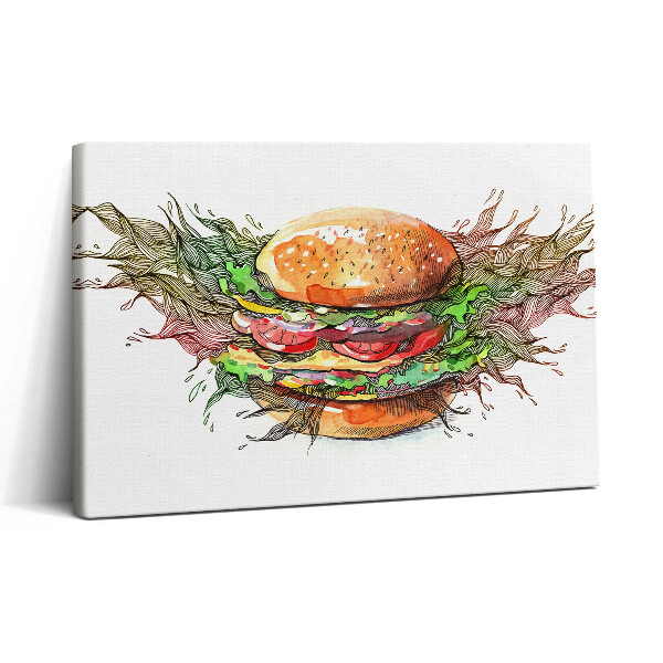 Tablou canvas 30x20 Cheeseburger XXL