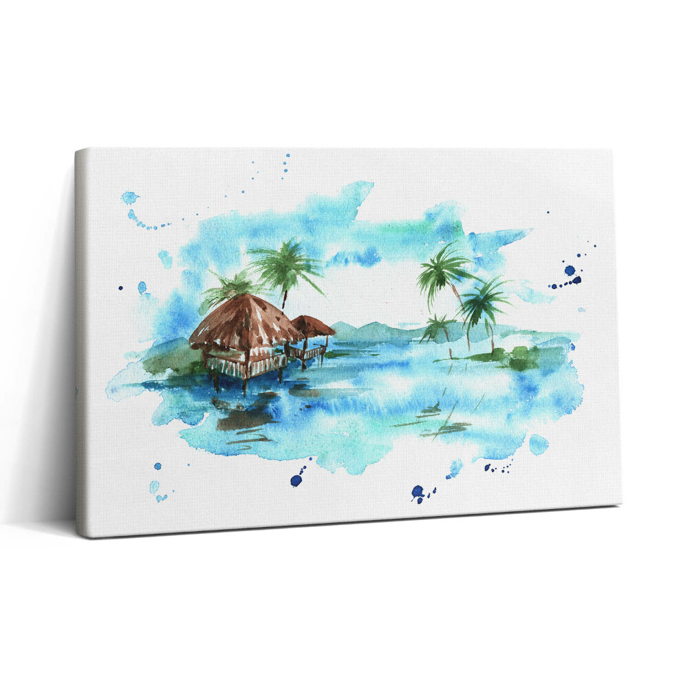 Tablou canvas 30x20 Pictură în acuarelă a unei insule