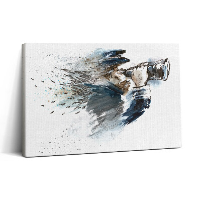 Tablou canvas 30x20 Căpitan de navă cu binoclu