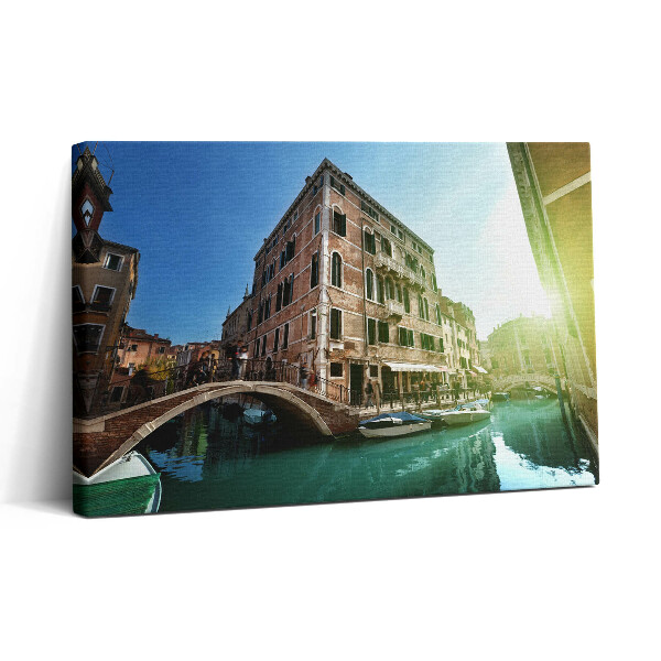 Tablou canvas 30x20 Străzile frumoase ale Veneției la soare