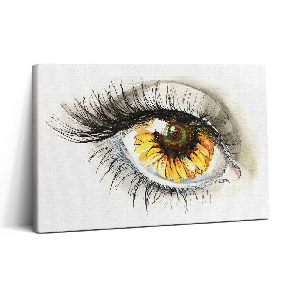 Tablou canvas 30x20 Reflexia florii-soarelui în ochi