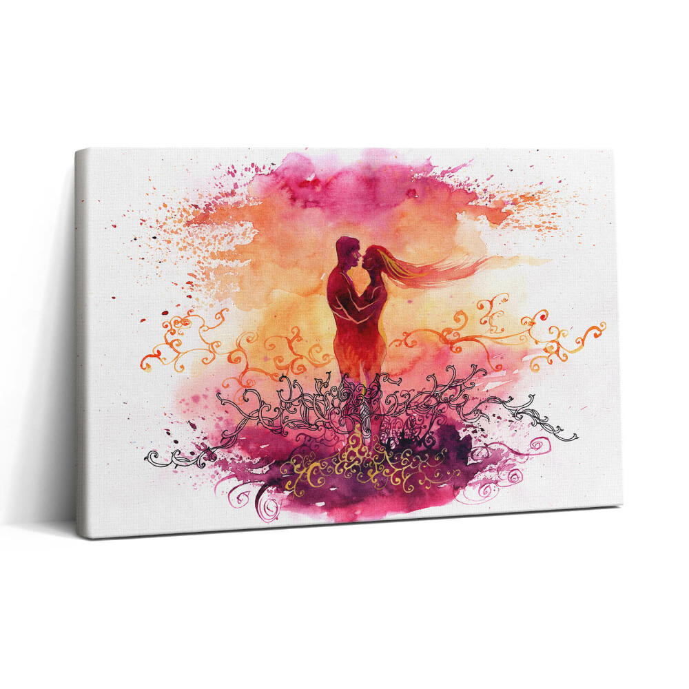 Tablou canvas 30x20 Un cuplu îndrăgostit la apus