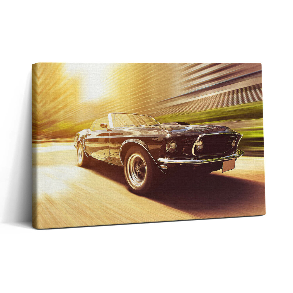 Tablou canvas 30x20 Mașină clasică în timp ce conduceți