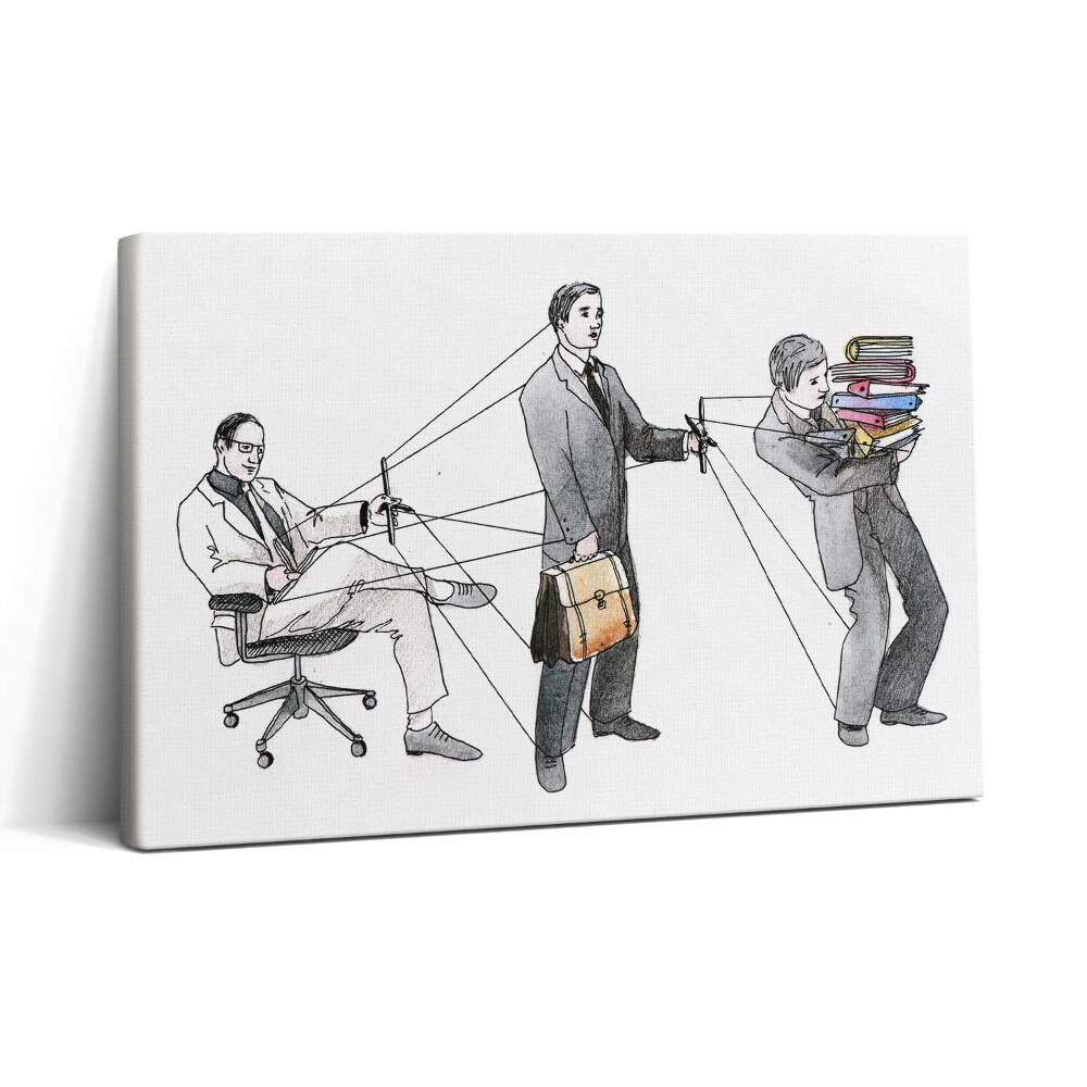 Tablou canvas 30x20 Oameni cu păpuși