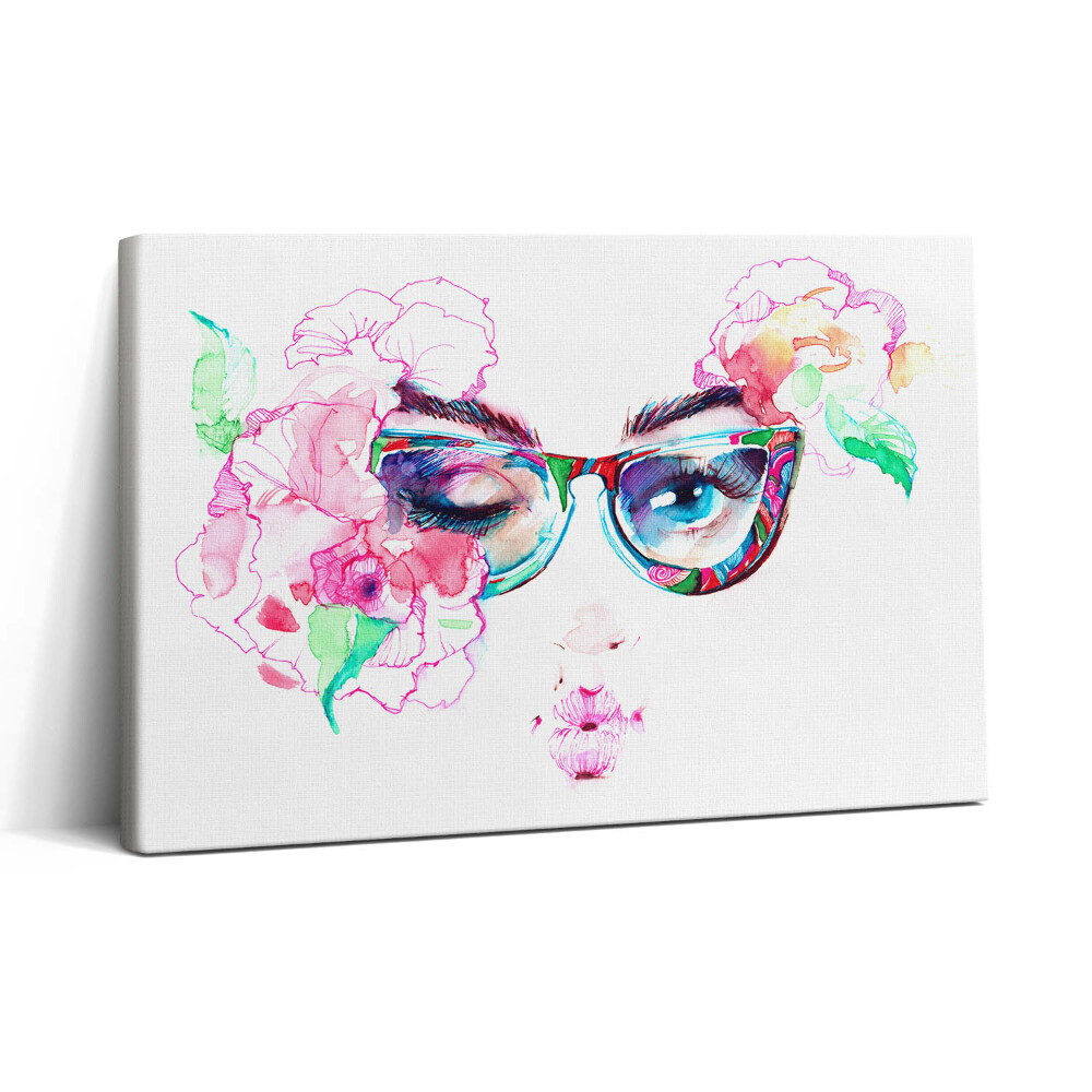 Tablou canvas 30x20 Fața unei femei cu ochelari