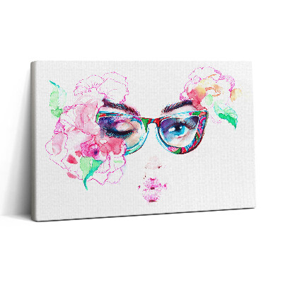 Tablou canvas 30x20 Fața unei femei cu ochelari