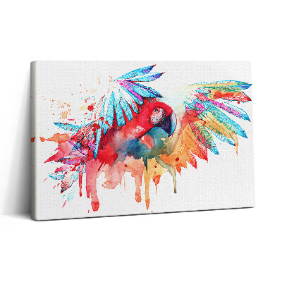 Tablou canvas 30x20 Papagal roșu colorat