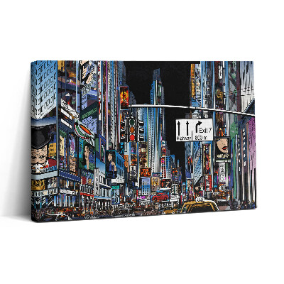 Tablou canvas 30x20 New York-ul noaptea