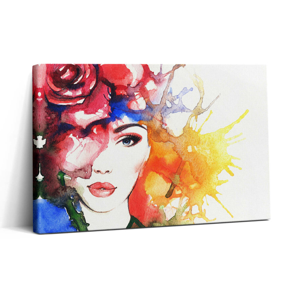 Tablou canvas 30x20 Portret colorat al unei femei