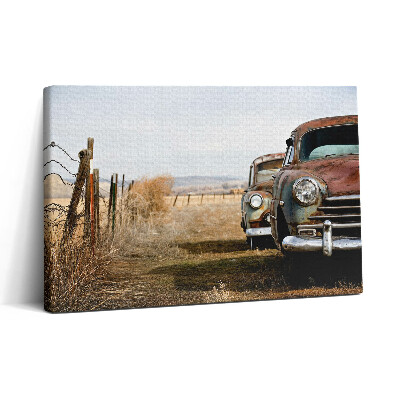 Tablou canvas 30x20 Mașini vechi abandonate