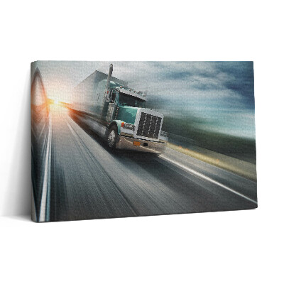 Tablou canvas 30x20 Camion pe autostradă