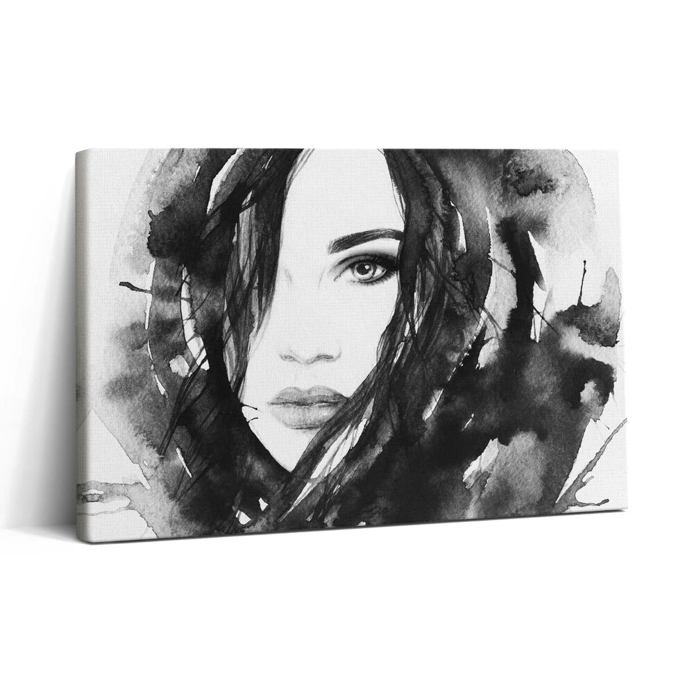 Tablou canvas 30x20 Portret în acuarelă al unei femei