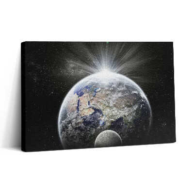 Tablou canvas 30x20 Vedere a Pământului și a Lunii