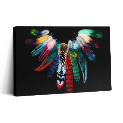 Tablou canvas 30x20 Pene de pasăre colorate