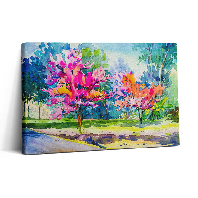 Tablou canvas 30x20 Copac colorat abstract