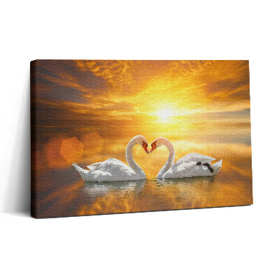 Tablou canvas 30x20 Lebede îndrăgostite